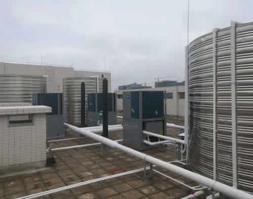 廣東中能加速器科技有限公司——3套10匹10噸空氣能熱水工程項目